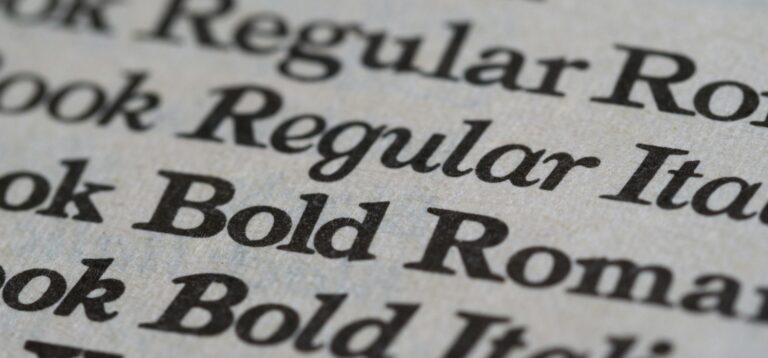 wybór fontów w kancelarii prawnej